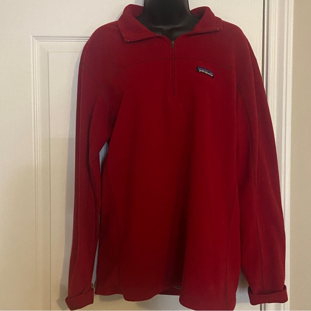 Patagonia Deep Red Microfleece Pullover 🌲